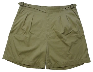 Willis & Geiger 44 8" Gurkha doppia cintura plissettata kaki corto safari alto - Foto 1 di 16