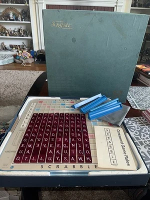 Vintage 1976 Scrabble Deluxe Edition Turntable Complete Selchow & Righter USA - Image 1 of 4