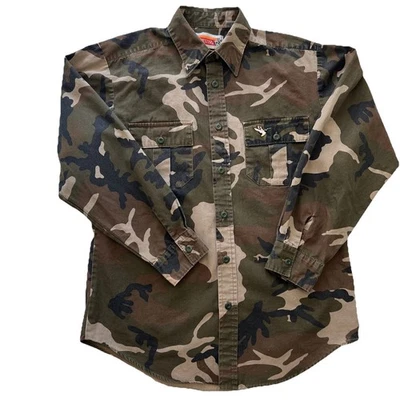 Camisa De Colección Winchester Camuflada Para Hombres M Con Botones Solapa Bolsillos Grunge Aire Libre Ejército Foto 1 de 4