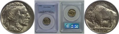 Монета номиналом 5 центов 1926 с изображением буйвола PCGS MS-64 - Изображение 1 из 3