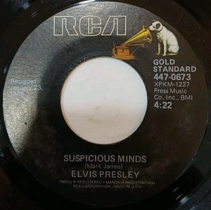 Elvis Presley~Suspicious Minds~You'll Think of Me~1969 RCA 45rpm Vinyl Record - Picture 1 of 4