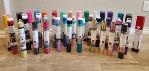 Vinilo Cricut, sólido, brillante, estampado--Lote de 38 rollos (5 son estudio de papel) - Imagen 1 de 8