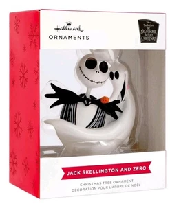 Hallmark Jack Skellington & Zero Ornament 2023 Nightmare Before Christmas - Picture 1 of 5