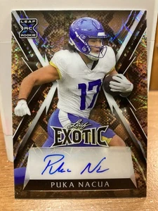 2023 Leaf Exotic Puka Nacua RC Rookie Auto 2/4 BA-PN2 Rams - Bild 1 von 4