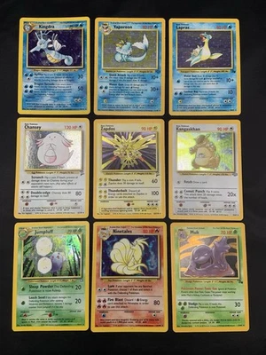 Vintage Rare Holo Pokémon Card Lot WOTC 1999 Base Set 2, Jungle, Fossil - MP/HP - Image 1 of 4