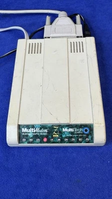 Vintage MultiTech MultiModem ZDX 28.8Kbps External Data/Fax Modem PSU &Cables - Image 1 of 4