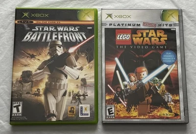 Star Wars : Battlefront + Lego Star Wars For Xbox - Both CIB With Manual + Case - Image 1 of 4