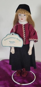 International Dolls Russia Natasha Porcelain Collectible Doll By Russ 8" - Picture 1 of 3