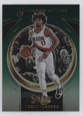 2022-23 Panini Select Select Certified Green Prizm Shaedon Sharpe #1 Rookie RC - Image 1 of 2