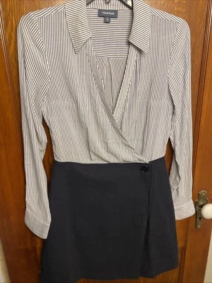 Modcloth Women's Small Striped Long Sleeve Fit Mini Skirt Dress - Image 1 of 4