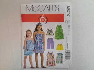 McCall's Schnittmuster - Mädchen Tops, Kleider, Shorts & Hosen (3-6) #M5797 - ungeschnitten - Bild 1 von 6