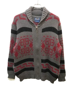 Cárdigan de punto PENDLETON/Cowichan, gris, talla L - Imagen 1 de 6