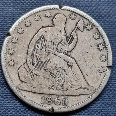 1860 Seated Liberty Half Dollar 50c Better Grade VG - F Details #93727 - Image 1 of 2
