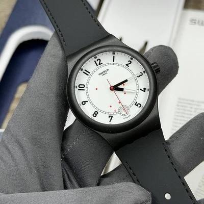 NUEVO✅AUTOMÁTICO✅ Reloj Swatch SISTEM CHIC Negro Silicona Hombre SUTB402 Foto 1 de 4
