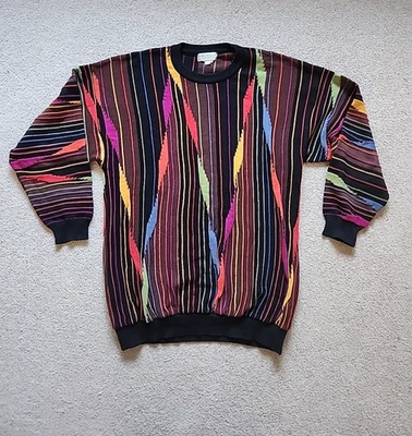 Norm Thompson Tundra Sweater Mens Size Large Colorful 90's - Image 1 of 4