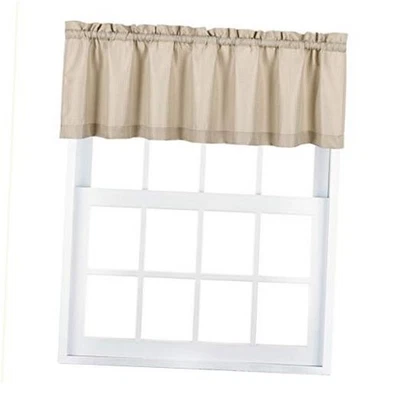  Cortinas de cenefa texturizadas tejidas con gofres para baño repelente al agua topo Foto 1 de 4