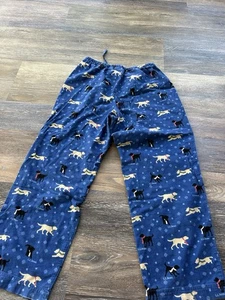 LL Bean Pyjamahose Damen Medium Flanell Hunde Labrador Lounge Baumwolle - Bild 1 von 3