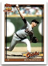 1991 Topps Baseball Card Ben McDonald Baltimore Orioles #497