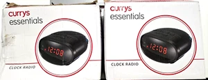 x2 ESSENTIALS CCRAN10 Radio Orologio Analogico, Nero, Stazioni Radio FM/MW Joblot - Foto 1 di 3
