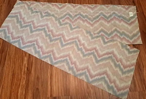 Vintage Southwest Curtain Valance Colorful Abstract 90s Beige Red Blue 14x85 - Picture 1 of 3