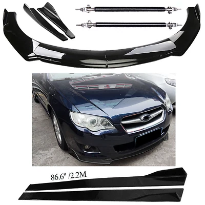 Front Rear Bumper Lip Spoiler Body Kit Splitter Side Skirt For Subaru Legacy GT Foto 1 de 4