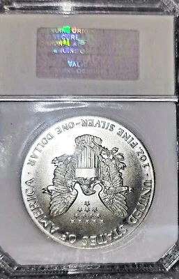 1987 Silver Eagle Flawless Gem BU + Frosty White Business Strike Near PL - Image 1 of 4