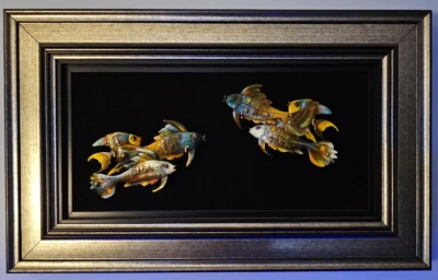 NUEVO Set - Escultura de Bronce Nano Lopez "Peces Going Left & Fishies Going Right" Foto 1 de 4