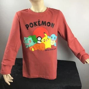 Pokemon, T-Shirt,Kinder,Junge,116,128,134,140,152,braun,langarm - Bild 1 von 6