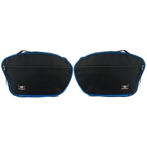 Pannier Liner Inner Luggage Bags For Ducati Multistrada 1200 (Blue/Black) Pair - Picture 1 of 11