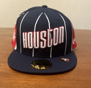 Houston Rockets NBA New Era 59Fifty sitzende Mütze/Kappe Größe 7 1/2 blau rot weiß neu - Bild 1 von 8