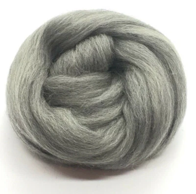 1 lb GRAY Wool Roving, Merino Grey Wool Roving, gray roving, Gray wool Top - Image 1 of 4