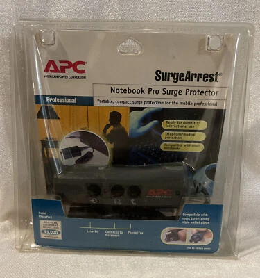 APC SurgeArrest Notebook Surge Protector Notebook Pro3 In-Line 3 Prong Design - Image 1 of 2