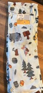 NEW Winnie The Pooh Throw Blue Blanket Oversize 60x90 & Cinch Sack - Picture 1 of 10