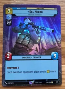STAR WARS UNLIMITED TCG SPARK OF REBELLION RARE HYPERSPACE FOIL: DEL MEEKO - Bild 1 von 1