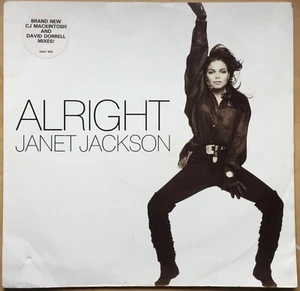 JANET JACKSON ALRIGHT 1990 UK A&M VINYL 12" USAT 693 - Picture 1 of 3
