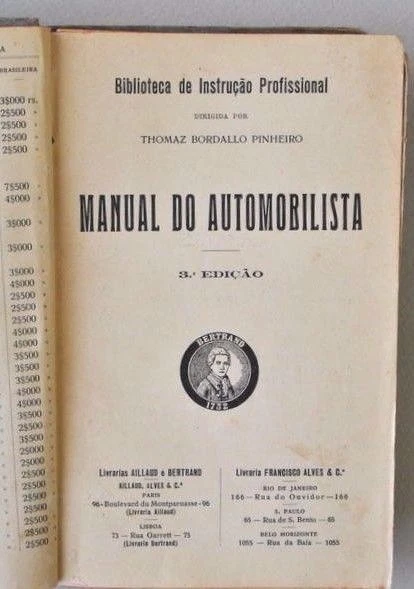  Manual do Automobilista Automobili Legislazione Portoghese 1912 - Immagine 1 di 1