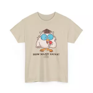 Funny How Many Licks Tootsie Owl Tee - Hoot, Quirky Bird Shirt, Humorous Gift - Picture 1 of 5
