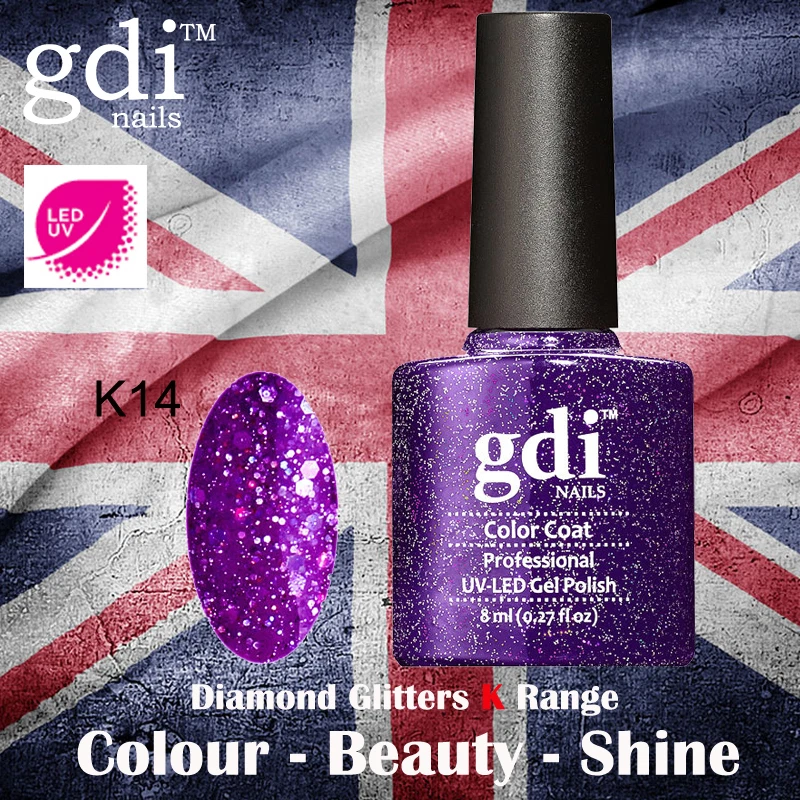 UK SELLER Gdi Nails Diamond Glitters K14 UV/LED Gel Soak Off nail polish - Image 1 of 1