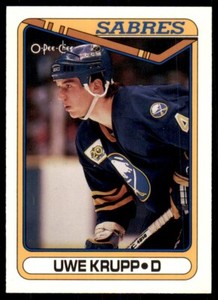 Uwe Krupp 1990-91 O-Pee-Chee #390 Buffalo Sabres