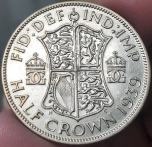 1939 United Kingdom Half Crown - George VI 1st type - 14.14g .500 Silver - Picture 1 of 2