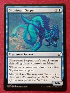 Magic The Gathering TIME SPIRAL REMASTERED SLIPSTREAM SERPENT blue card MTG - Imagen 1 de 2