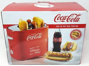 DOUBLE HOT DOG TOASTER Coca-Cola Pop-Up 2 Bun Warmer Oven Cooker Coke Nostalgia - Picture 1 of 12