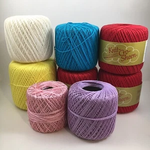 Mixed Lot Vtg J&P Coats Mercerized Cotton Knit-Cro Sheen Crochet Thread Assorted - Picture 1 of 6