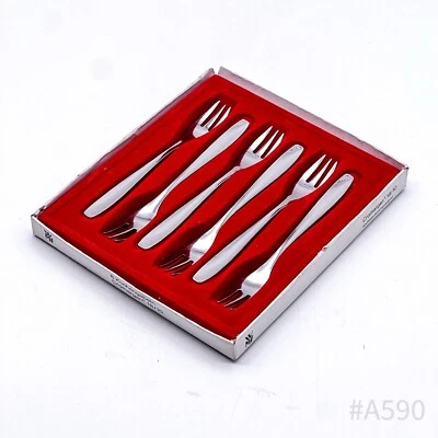 Set Di 6 Forchette Da Torta WMF Modello »Verona« 7564 Cromargan 18/10 - Immagine 1 di 4