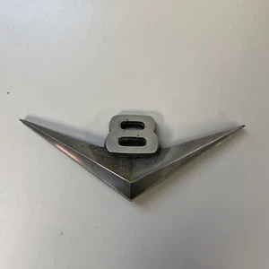 Ford Truck V8 vintage emblema cromato metallo anni 50 60 originale BAAF-8259-A - Foto 1 di 9