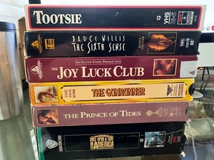 VHS Lot of 6 Classic Movies - Tootsie, 6th Sense, Joy Luck Club, Prince of Tides - Picture 1 of 19