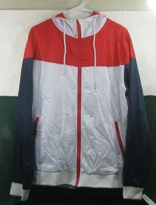 NEW FRBK FULL ZIP NYLON JACKET  shj214wrb white./red/blue MEN   SIZE L - Picture 1 of 4
