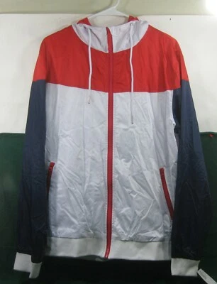 NEW FRBK FULL ZIP NYLON JACKET  shj214wrb white./red/blue MEN   SIZE L - Image 1 of 4