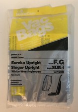 Homecare Vac Bags Eureka/Singer Upright Style F&G/Sub-1 White Westinghouse #3026