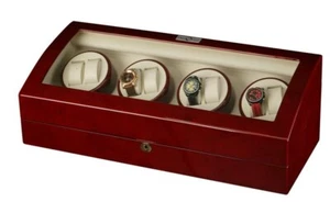 Diplomat Estate Cherry Eight 8 Watch Winder Wood Display Storage Case Box NEW - Picture 1 of 3